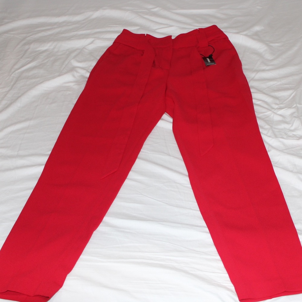 Red pantsuit